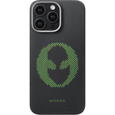 Чехол для iPhone 16 Pro Max Pitaka Aries Tactile Woven Case (Alien)