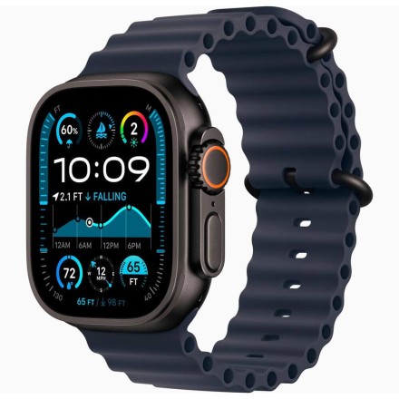 Часы Apple Watch Ultra 2 GPS + Cellular, 49 мм Ocean Band (черный/темно-синий)