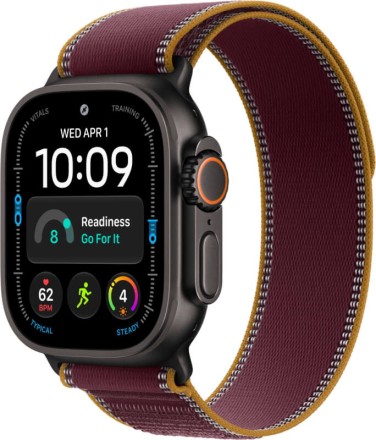Смартфон Apple Watch Ultra 4, GPS+Cellular, 49 mm, Trail Loop (титановый черный/бургунди), размер M/L