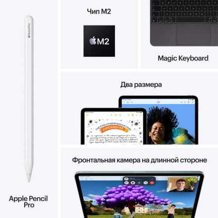 Планшет Apple iPad Air 13" 256Gb (2024) Wi-Fi + Cellular сияющая звезда